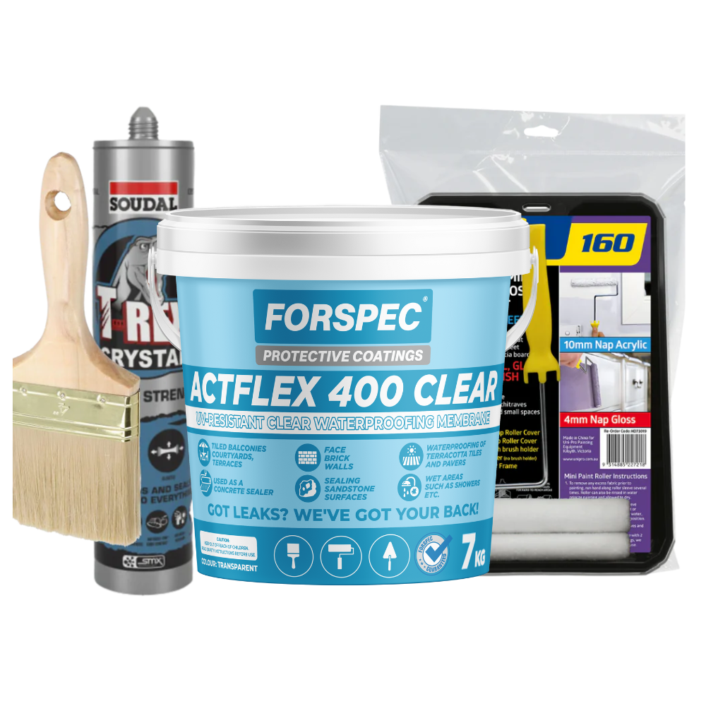 ACTFLEX 400 CLEAR Temporary Leak Repair Kit For Leaking Bathrooms & Balconies